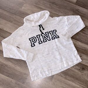 VS PINK Funnel Neck Logo Sweat Shirt EUC Sz Med